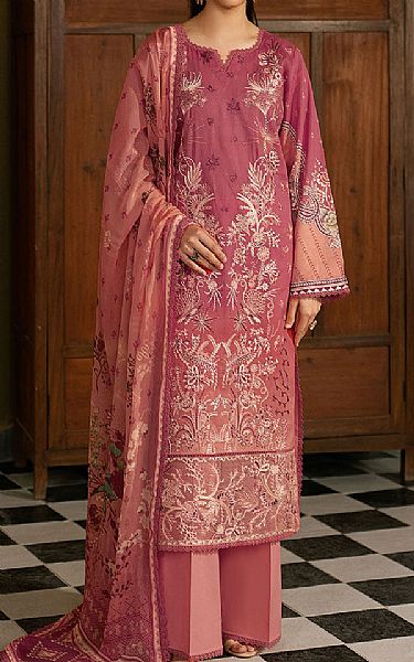 Ramsha Tea Pink Lawn Suit | Pakistani Lawn Dress in USA- Image 1
