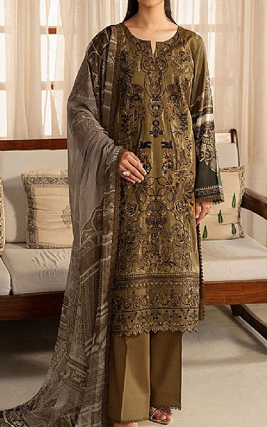 Ramsha Olive Green Lawn Suit | Pakistani Lawn Dress in USA- Image 1