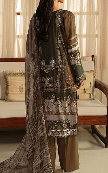 Ramsha Olive Green Lawn Suit | Pakistani Lawn Dress in USA- Image 2