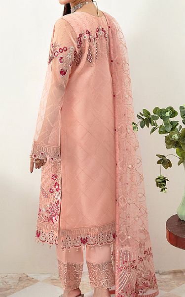 Ramsha Rose Pink Organza Suit | Pakistani Embroidered Chiffon Dresses USA- Image 2
