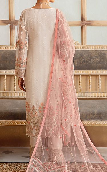 Ramsha Off White Organza Suit | Pakistani Embroidered Chiffon Dresses USA- Image 2