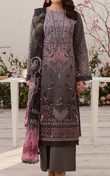 Ramsha Grey Lawn Suit | Pakistani Lawn Dress in USA- Image 1