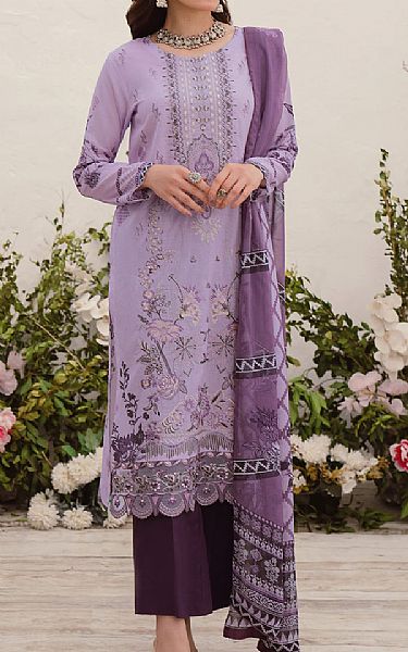 Ramsha Lilac Lawn Suit | Pakistani Lawn Dress in USA- Image 1