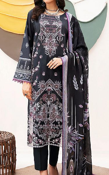 Ramsha Black Lawn Suit | Pakistani Lawn Dress in USA- Image 1