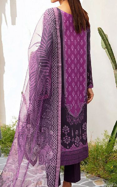 Ramsha Purple Taupe Lawn Suit | Pakistani Lawn Dress in USA- Image 2