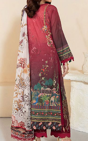 Ramsha Wine Lawn Suit | Pakistani Lawn Dress in USA- Image 2