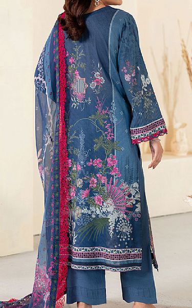 Ramsha Denim Blue Lawn Suit | Pakistani Lawn Dress in USA- Image 2