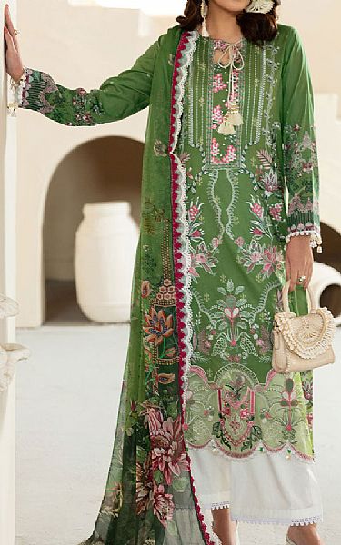 Ramsha Fern Green Lawn Suit | Pakistani Lawn Dress in USA- Image 1