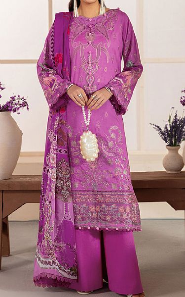Ramsha Pale Magenta Lawn Suit | Pakistani Lawn Dress in USA- Image 1