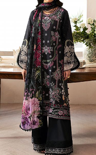 Ramsha Black Lawn Suit | Pakistani Lawn Dress in USA- Image 1