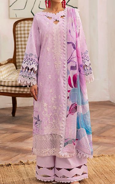 Ramsha Pink Pearl Lawn Suit | Pakistani Lawn Dress in USA- Image 1