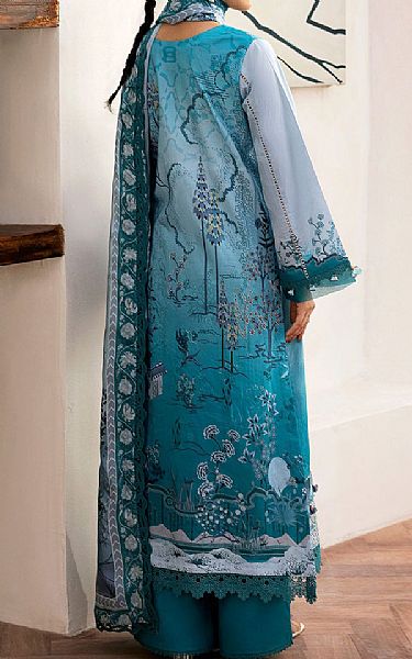 Ramsha Fountain Blue Lawn Suit | Pakistani Lawn Dress in USA- Image 2