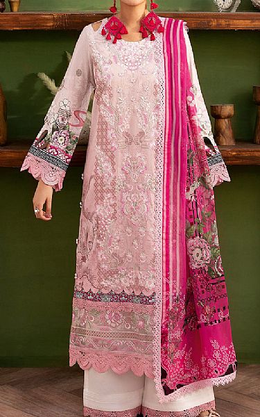 Ramsha Light Pink Lawn Suit | Pakistani Lawn Dress in USA- Image 1