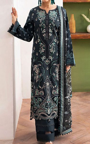 Ramsha Black Lawn Suit | Pakistani Lawn Dress in USA- Image 1