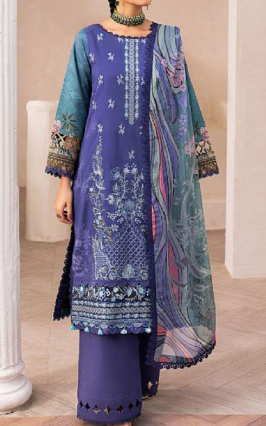 Ramsha Blueberry Lawn Suit | Pakistani Lawn Dress in USA- Image 1