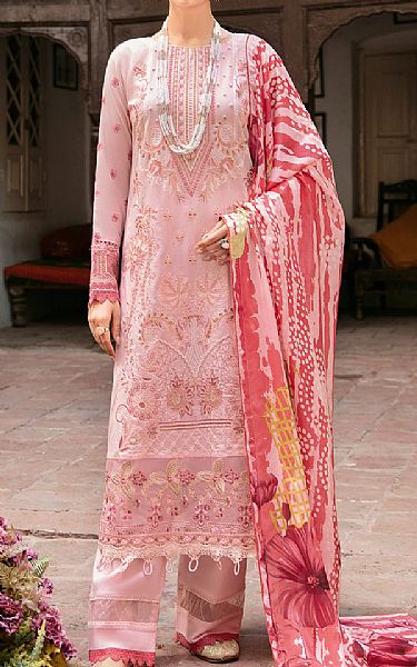 Ramsha Rose Pink Lawn Suit | Pakistani Lawn Suits- Image 1