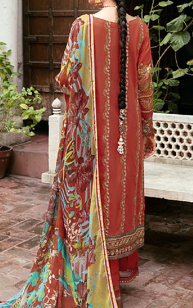 Ramsha Auburn Red Lawn Suit | Pakistani Lawn Suits- Image 2