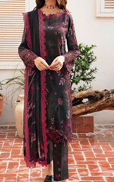 Ramsha Black Lawn Suit | Pakistani Lawn Suits- Image 1