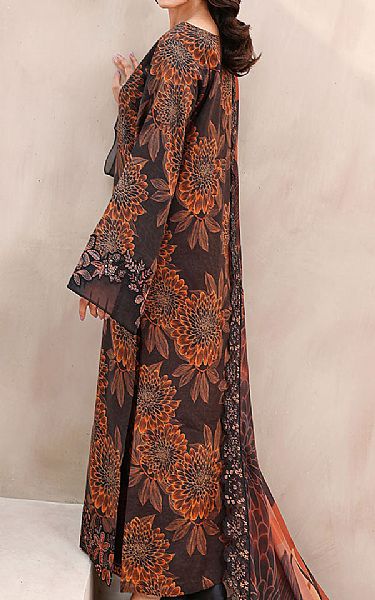 Ramsha Black Raw Silk Suit | Pakistani Embroidered Chiffon Dresses USA- Image 2