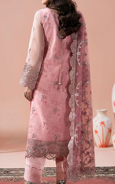 Ramsha Pink Organza Suit | Pakistani Embroidered Chiffon Dresses USA- Image 2