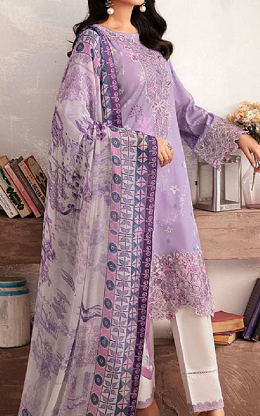 Ramsha Lavender Lawn Suit | Pakistani Lawn Dress in USA- Image 1