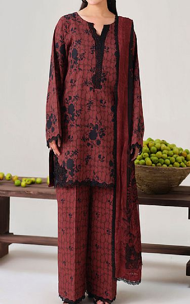 Ramsha Brown Lawn Suit | Pakistani Lawn Dress in USA- Image 1