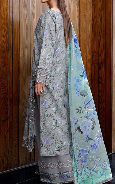 Ramsha Grey Lawn Suit | Pakistani Lawn Dress in USA- Image 2