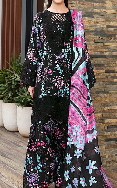 Ramsha Black Lawn Suit | Pakistani Lawn Dress in USA- Image 1