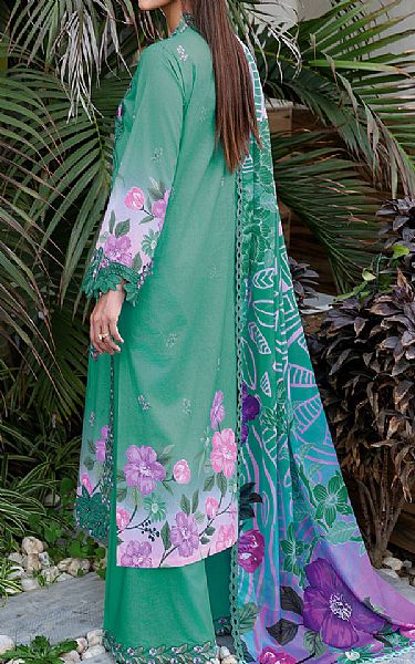 Ramsha Viridian Green Lawn Suit | Pakistani Lawn Dress in USA- Image 2