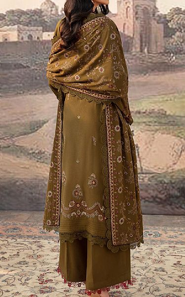 Ramsha Dirt Brown Karandi Suit | Pakistani Winter Dresses- Image 2