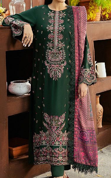 Ramsha Green Karandi Suit | Pakistani Winter Dresses in USA- Image 1