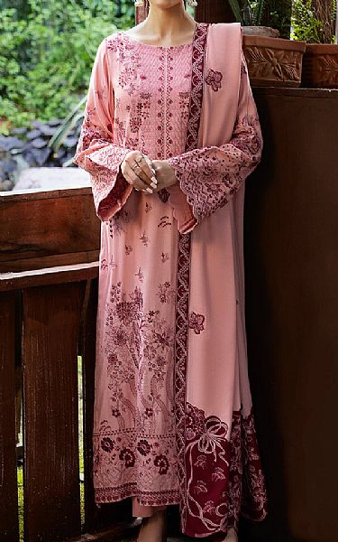 Ramsha Pink Karandi Suit | Pakistani Winter Dresses in USA- Image 1