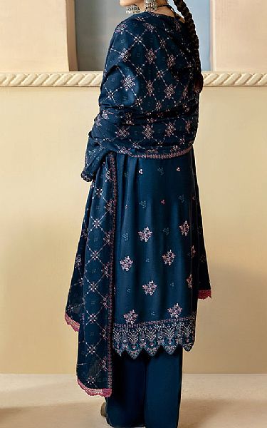 Ramsha Prussian Blue Karandi Suit | Pakistani Winter Dresses in USA- Image 2
