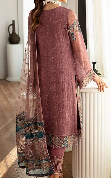 Ramsha Tea Rose Chiffon Suit | Pakistani Embroidered Chiffon Dresses USA- Image 2