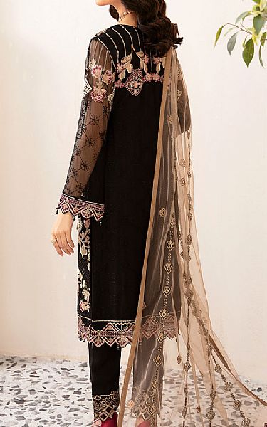 Ramsha Black Chiffon Suit | Pakistani Embroidered Chiffon Dresses USA- Image 2