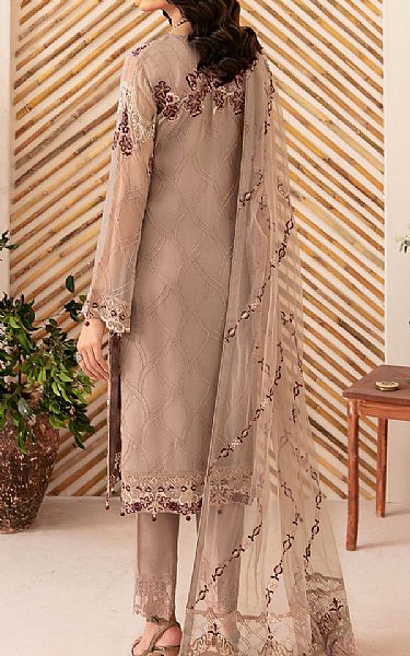 Ramsha Tan Chiffon Suit | Pakistani Embroidered Chiffon Dresses USA- Image 2