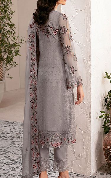 Ramsha Grey Chiffon Suit | Pakistani Embroidered Chiffon Dresses USA- Image 2