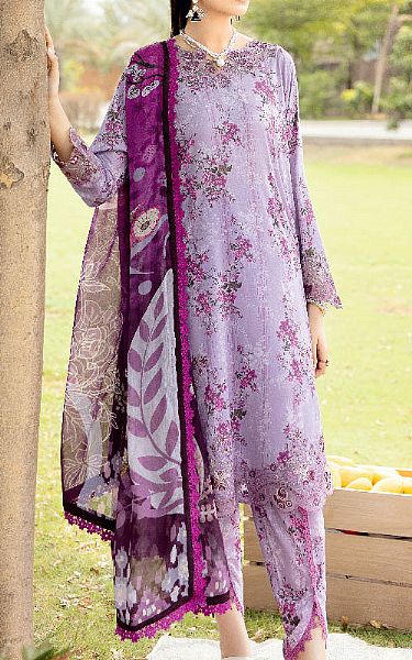 Ramsha Lavender Lawn Suit | Pakistani Lawn Dress in USA- Image 1