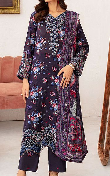 Ramsha Indigo Lawn Suit | Pakistani Lawn Dress in USA- Image 1