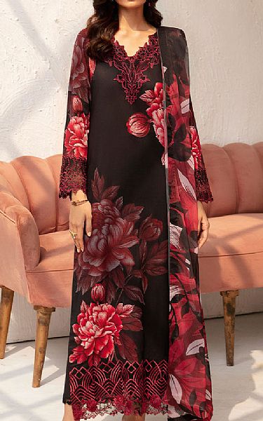 Ramsha Dark Brown Lawn Suit | Pakistani Lawn Dress in USA- Image 1