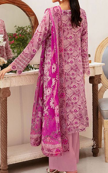 Ramsha Pink Lawn Suit | Pakistani Lawn Dress in USA- Image 2
