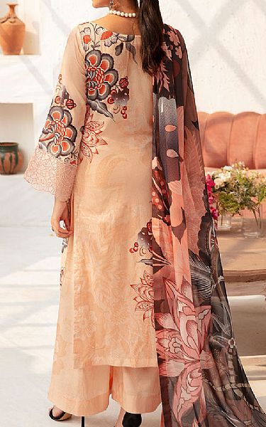 Ramsha Peach Lawn Suit | Pakistani Lawn Dress in USA- Image 2