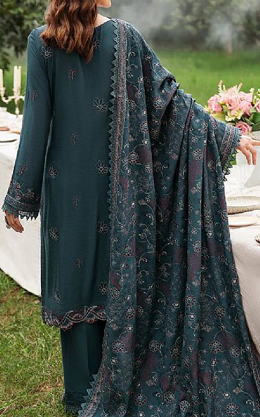 Ramsha Blue Dianne Karandi Suit | Pakistani Winter Dresses- Image 2