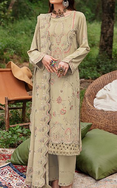 Ramsha Vanila Karandi Suit | Pakistani Winter Dresses- Image 1