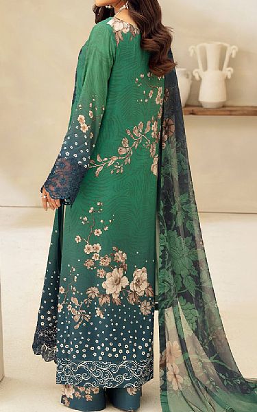 Ramsha Viridian Green/Pickled Bluewood Viscose Suit | Pakistani Winter Dresses in USA- Image 2