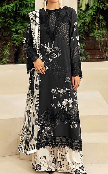 Ramsha Black Viscose Suit | Pakistani Winter Dresses in USA- Image 1