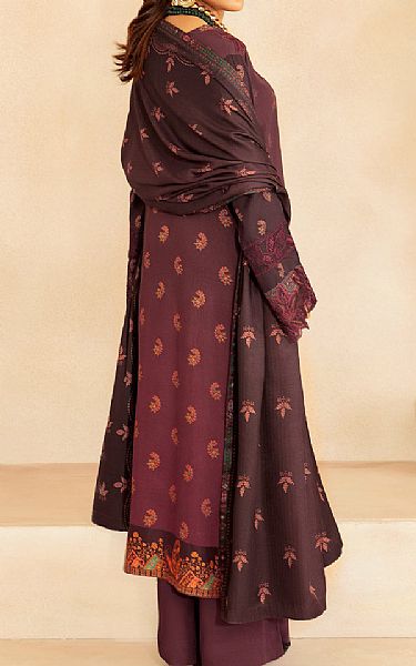 Ramsha Wine Viscose Suit | Pakistani Winter Dresses in USA- Image 2