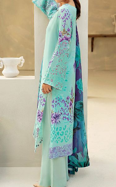 Ramsha Light Turquoise Viscose Suit | Pakistani Winter Dresses in USA- Image 2