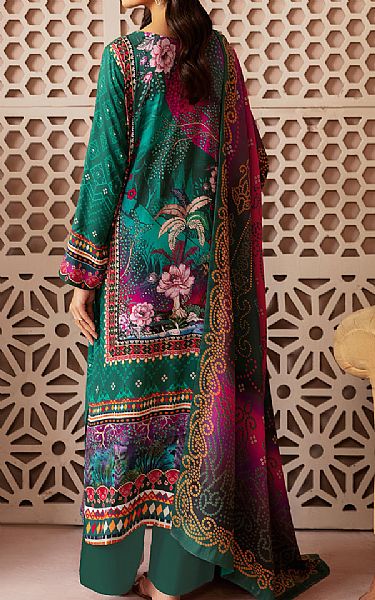 Ramsha Bottle Green Viscose Suit | Pakistani Winter Dresses in USA- Image 2