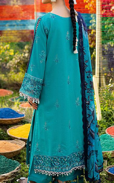 Ramsha Teal Lawn Suit | Pakistani Lawn Dress in USA- Image 2